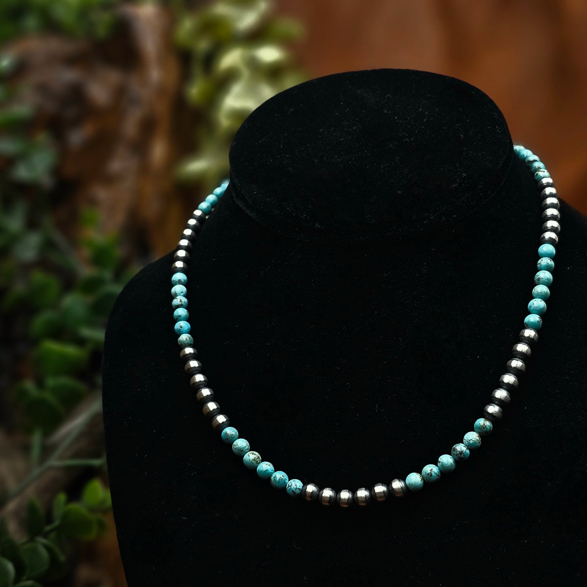 16in. Navajo Pearl Necklace w/ Turquoise - Various Styles