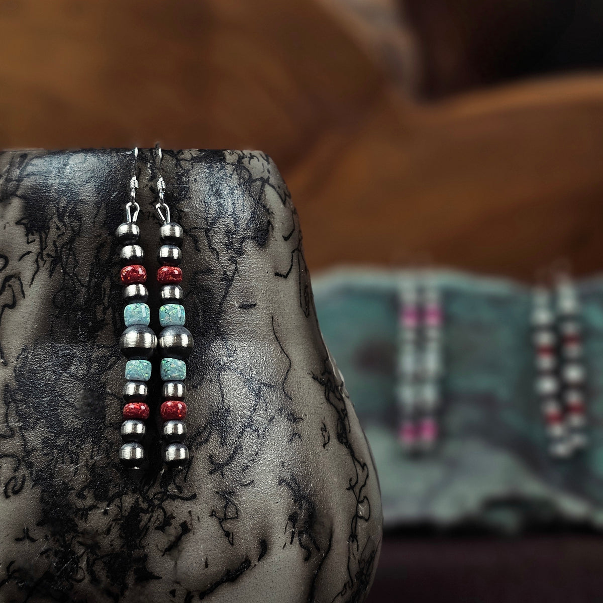 Navajo Pearl Earrings w/ Opal - Various Styles
