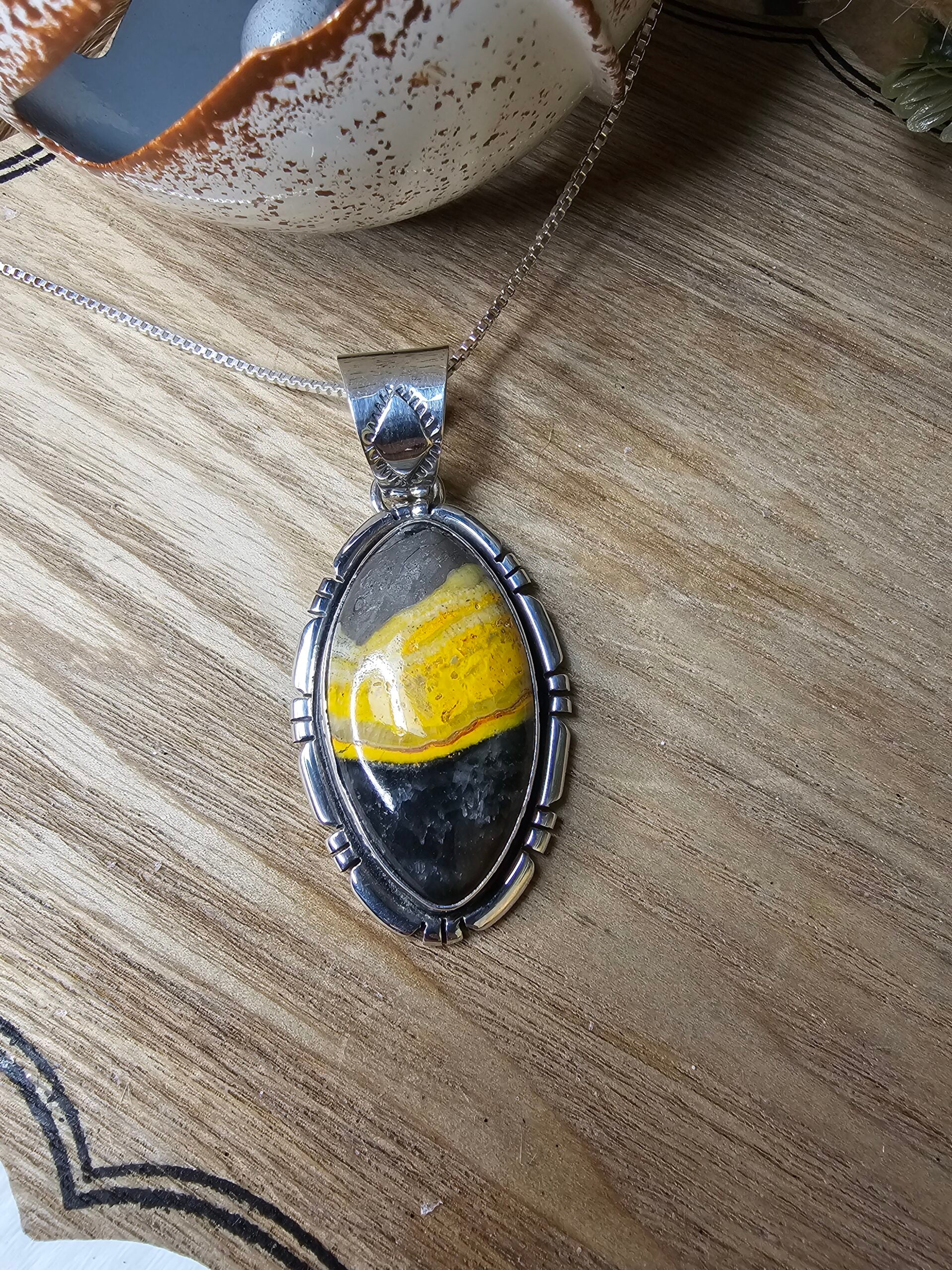 Bumble Bee Jasper Necklace