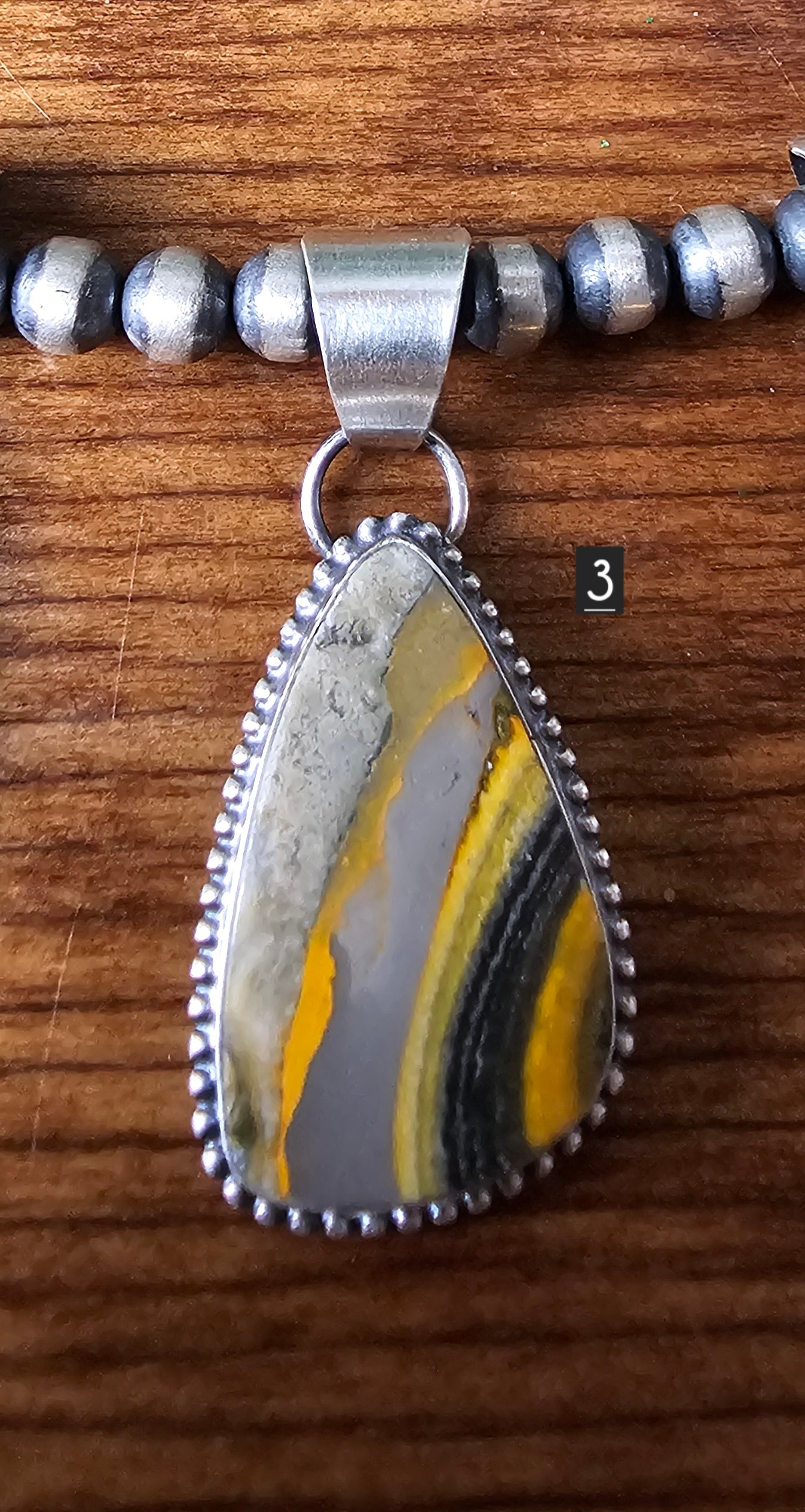 Bumble Bee Jasper Necklace - 3