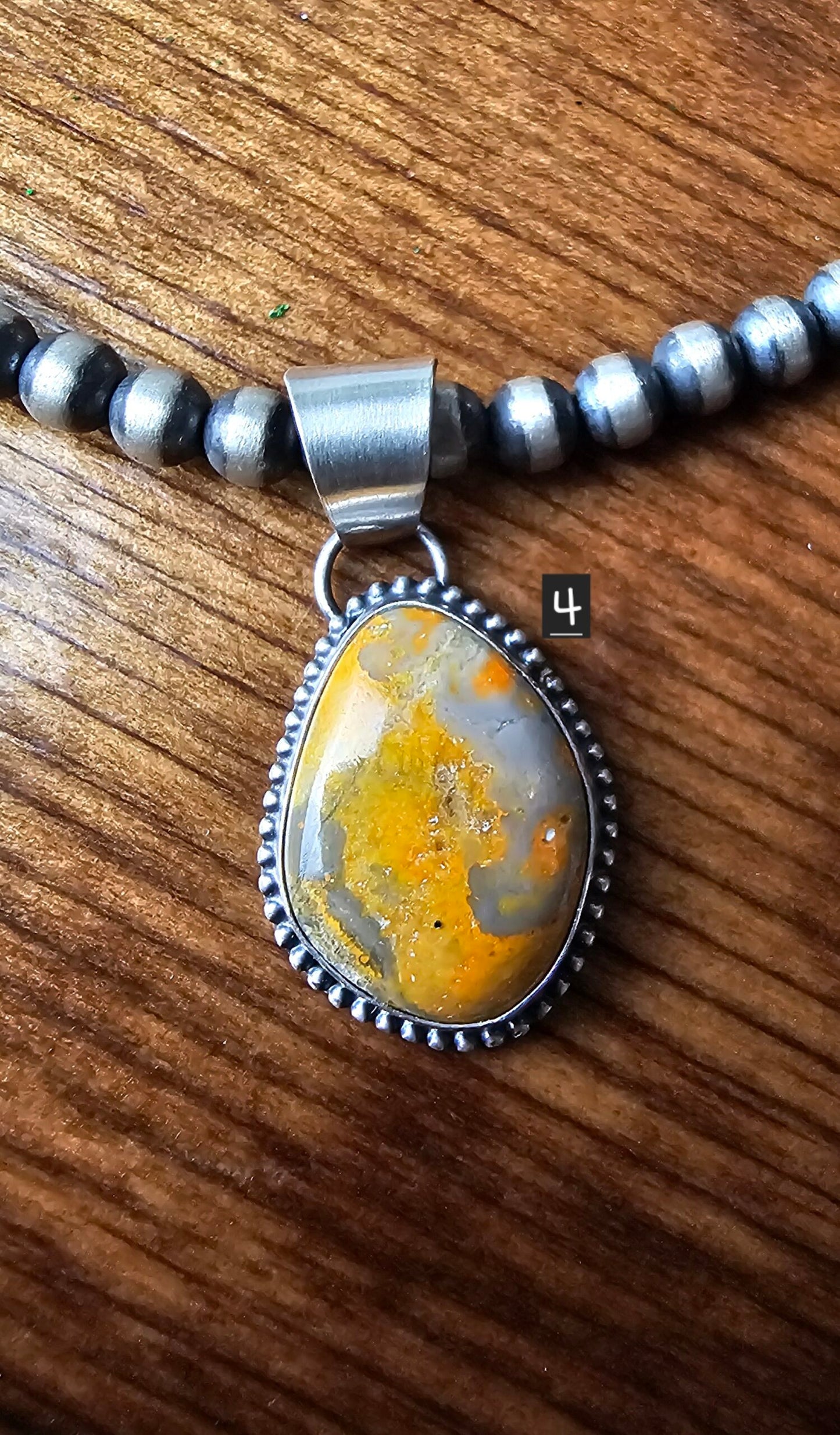 Bumble Bee Jasper Necklace - 4