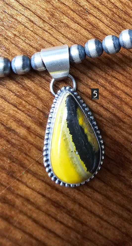 Bumble Bee Jasper Necklace - 5
