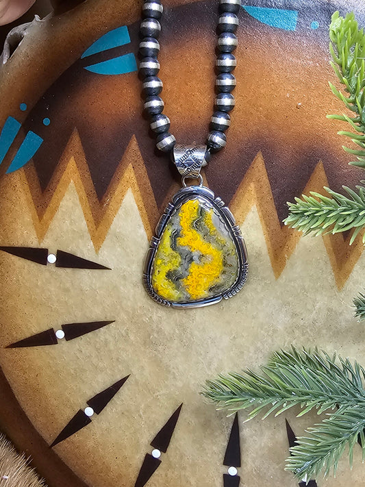 Bumble Bee Jasper Necklace