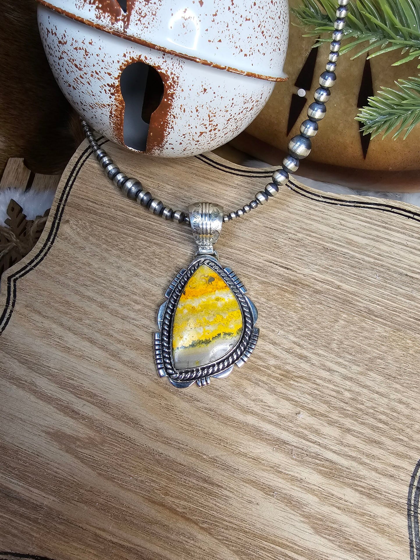 Bumble Bee Jasper Necklace