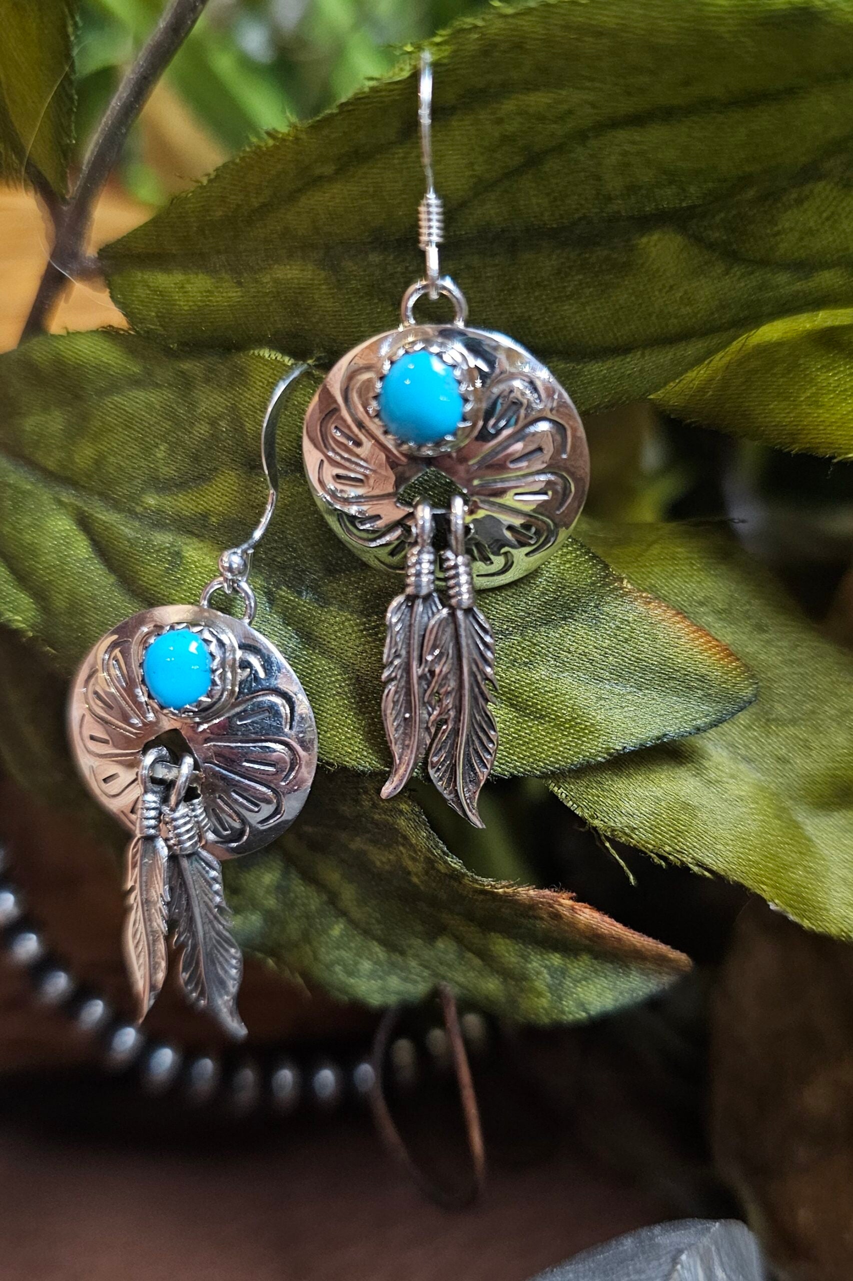 Sleeping Beauty Turquoise Earrings