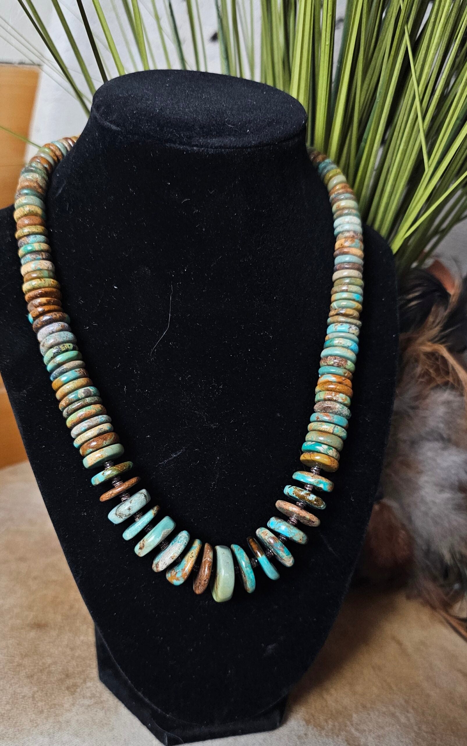 20in. Royston Turquoise Heishi Necklace