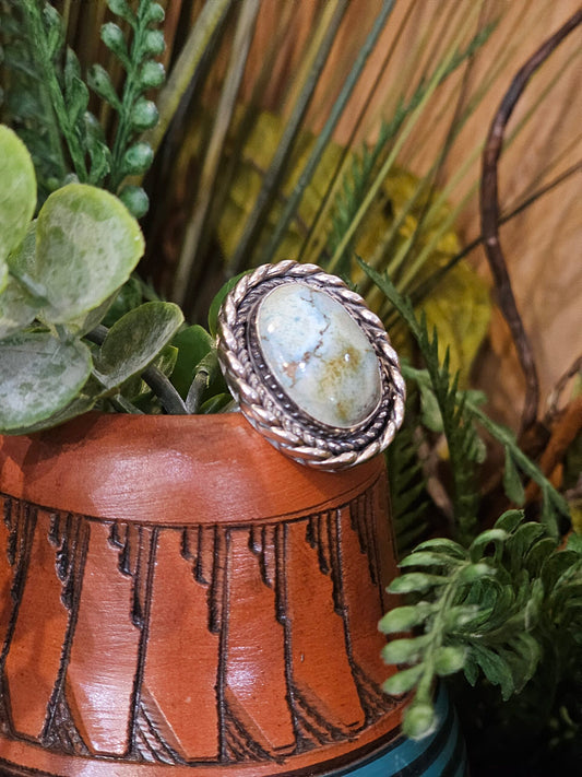 Adjustable Golden Hills Turquoise Ring