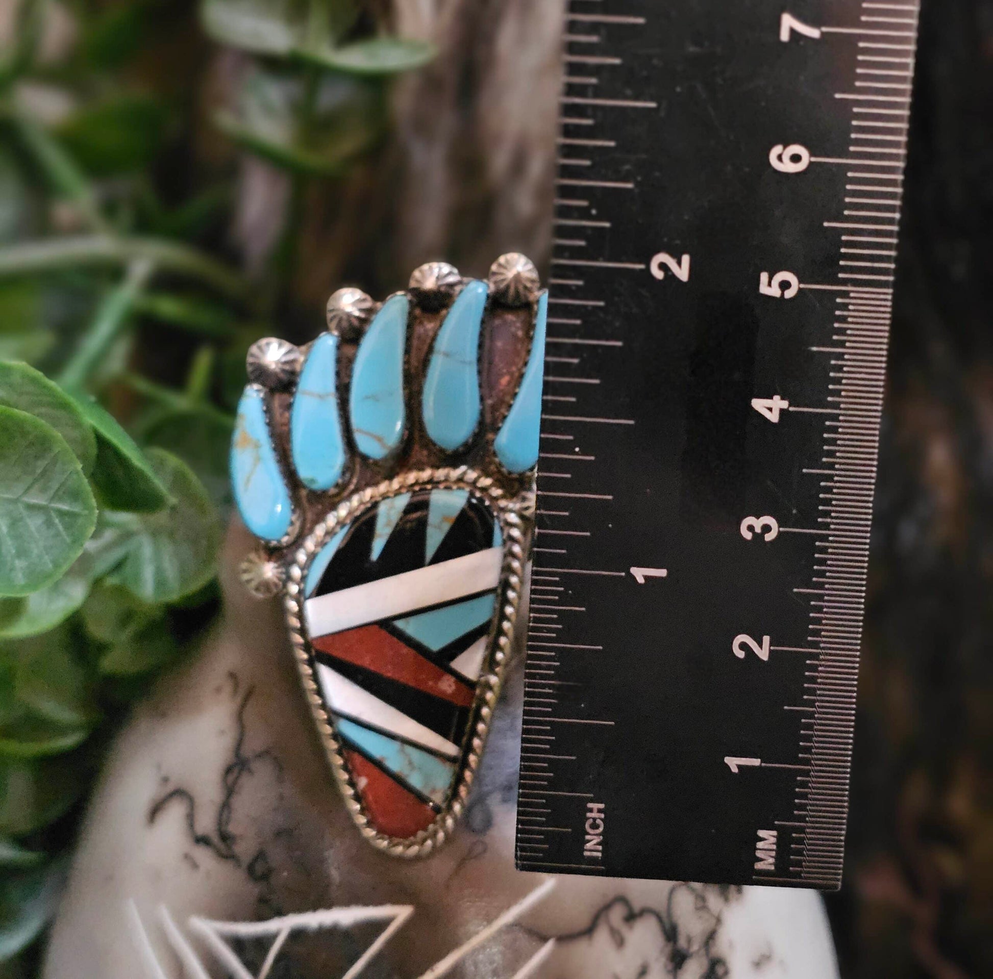 Zuni Ring w/ Kingman Turquoise - Size 10.5