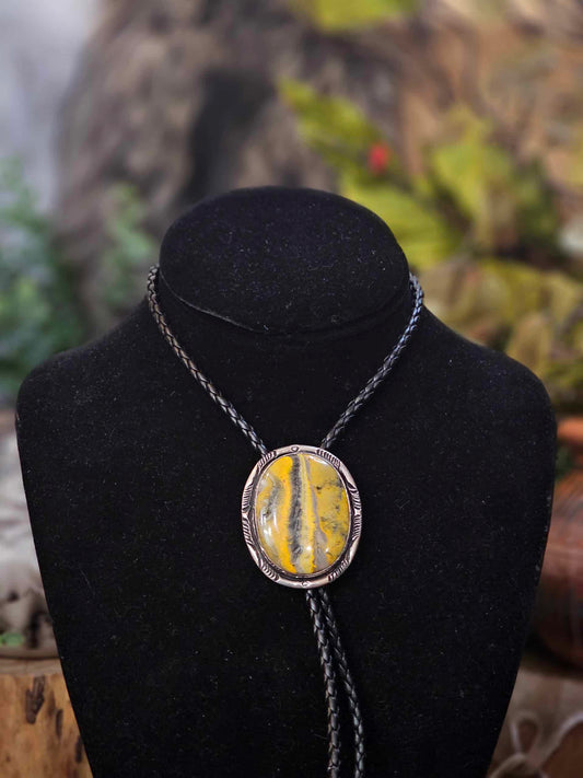 Bumble Bee Jasper Bolo Tie