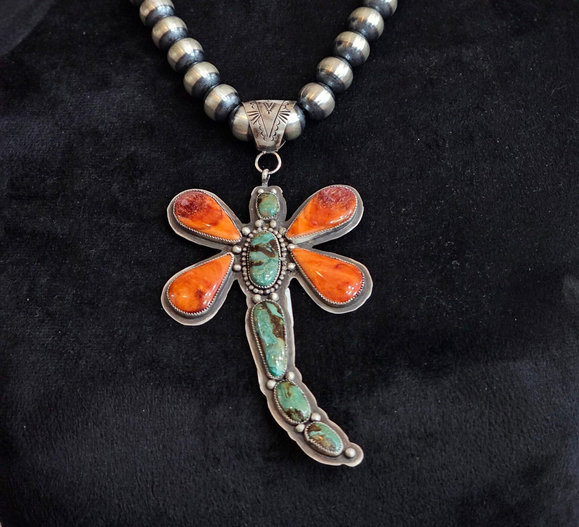 Dakota Sky Stone Exclusive Necklace w/ Royston Turquoise and Spiny Oyster