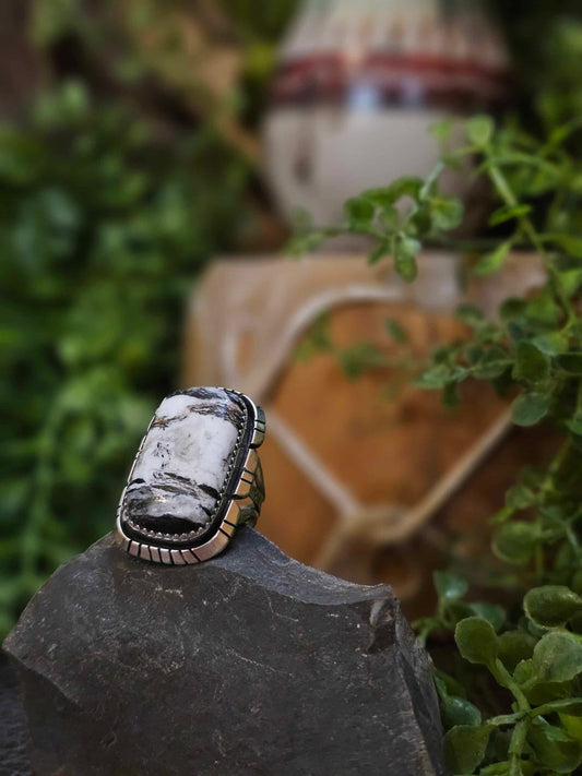 White Buffalo Ring - Size 5