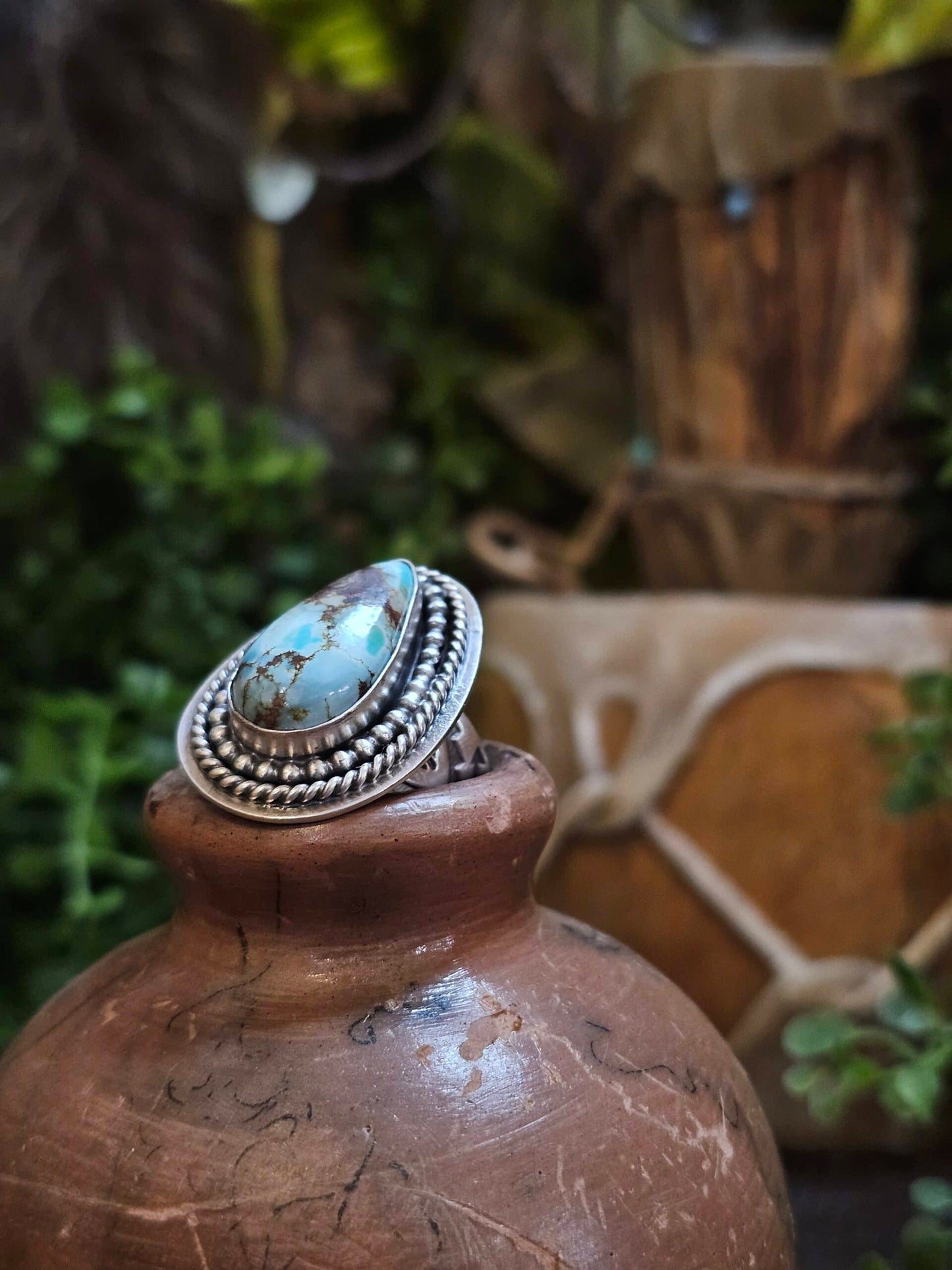 Golden Hills Turquoise Ring - Size 8.5
