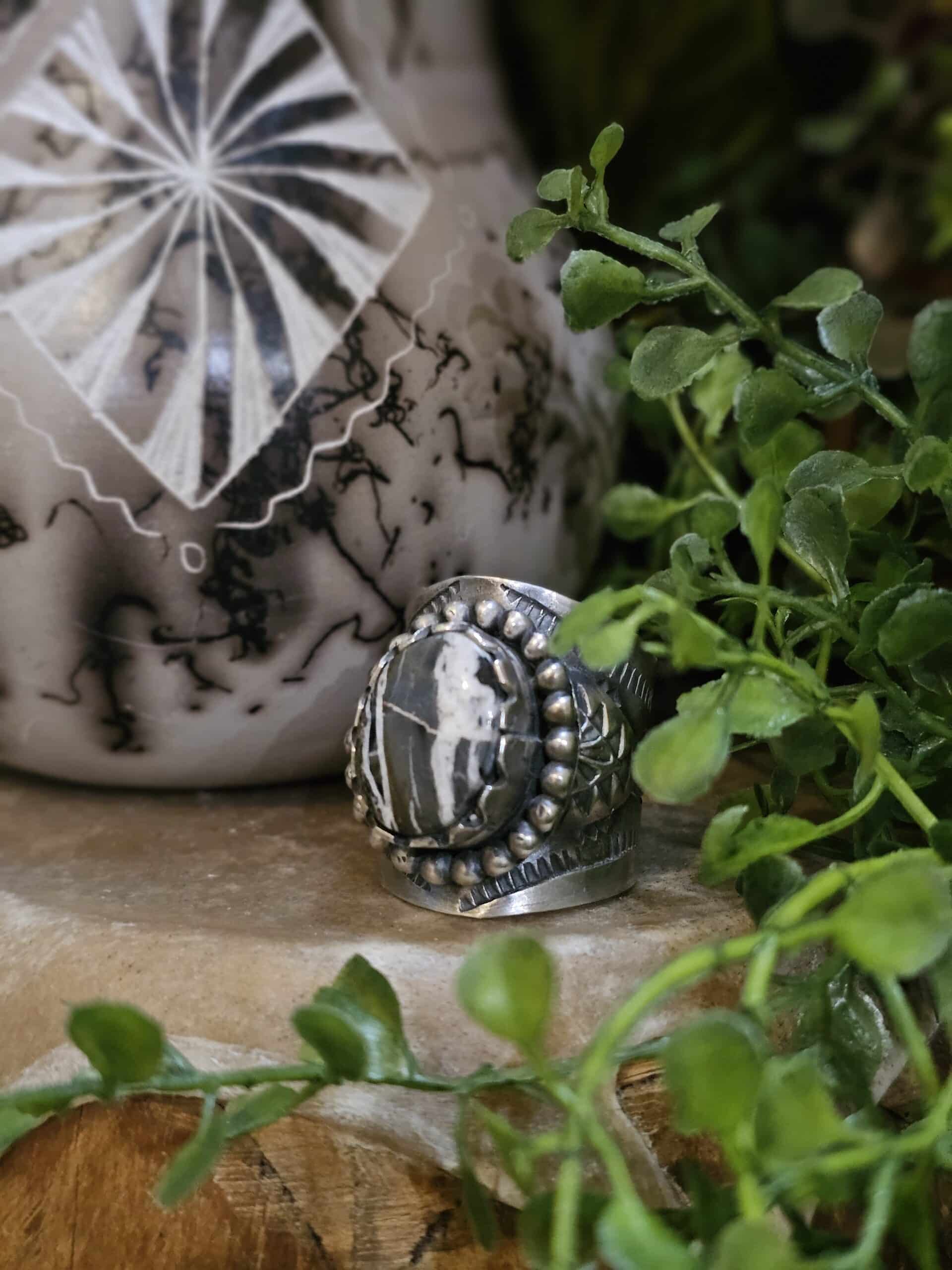 White Buffalo Ring - Size 12