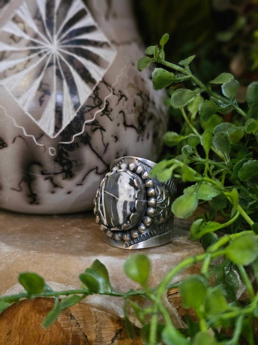 White Buffalo Ring - Size 12
