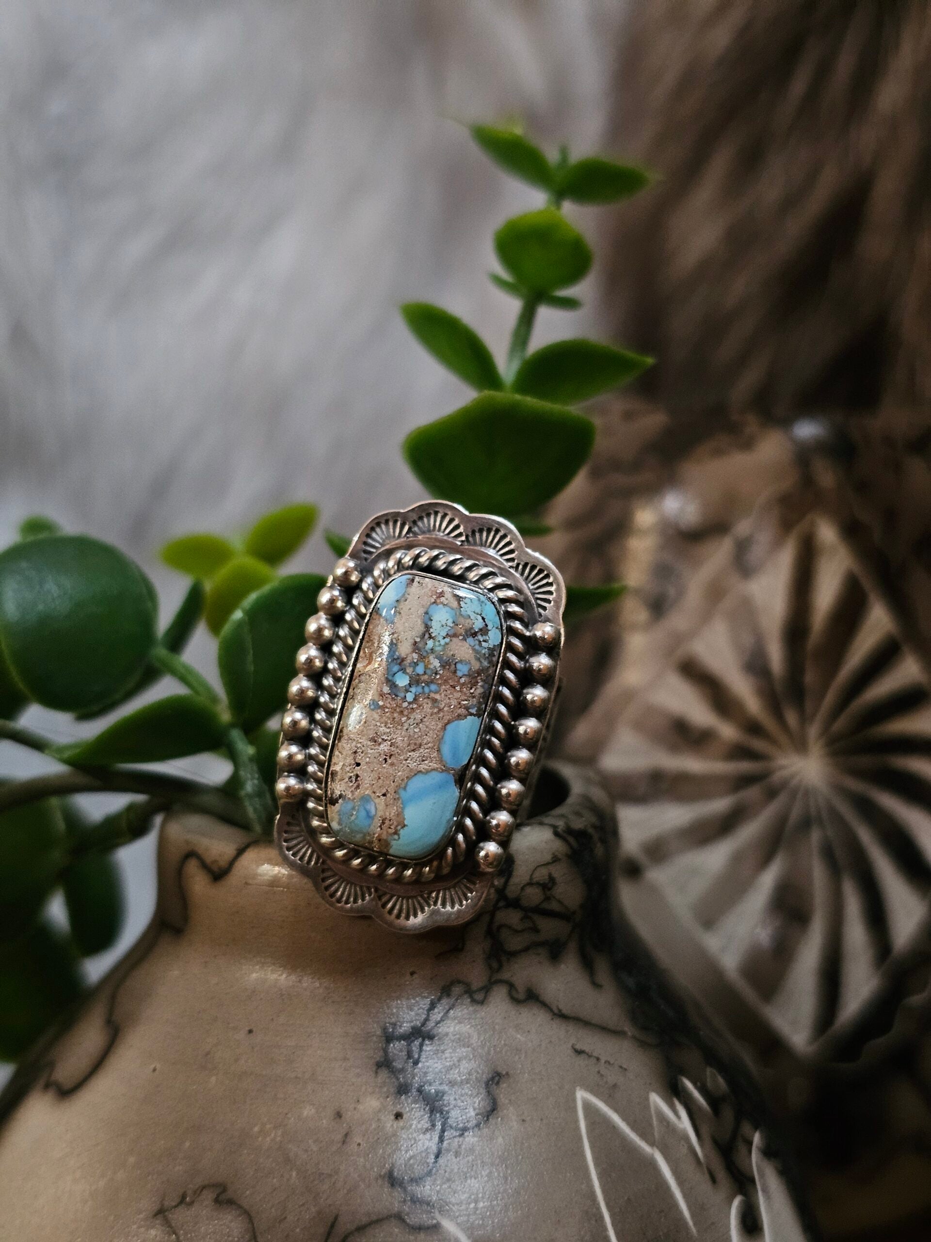 Golden Hills Turquoise Ring - Size 7