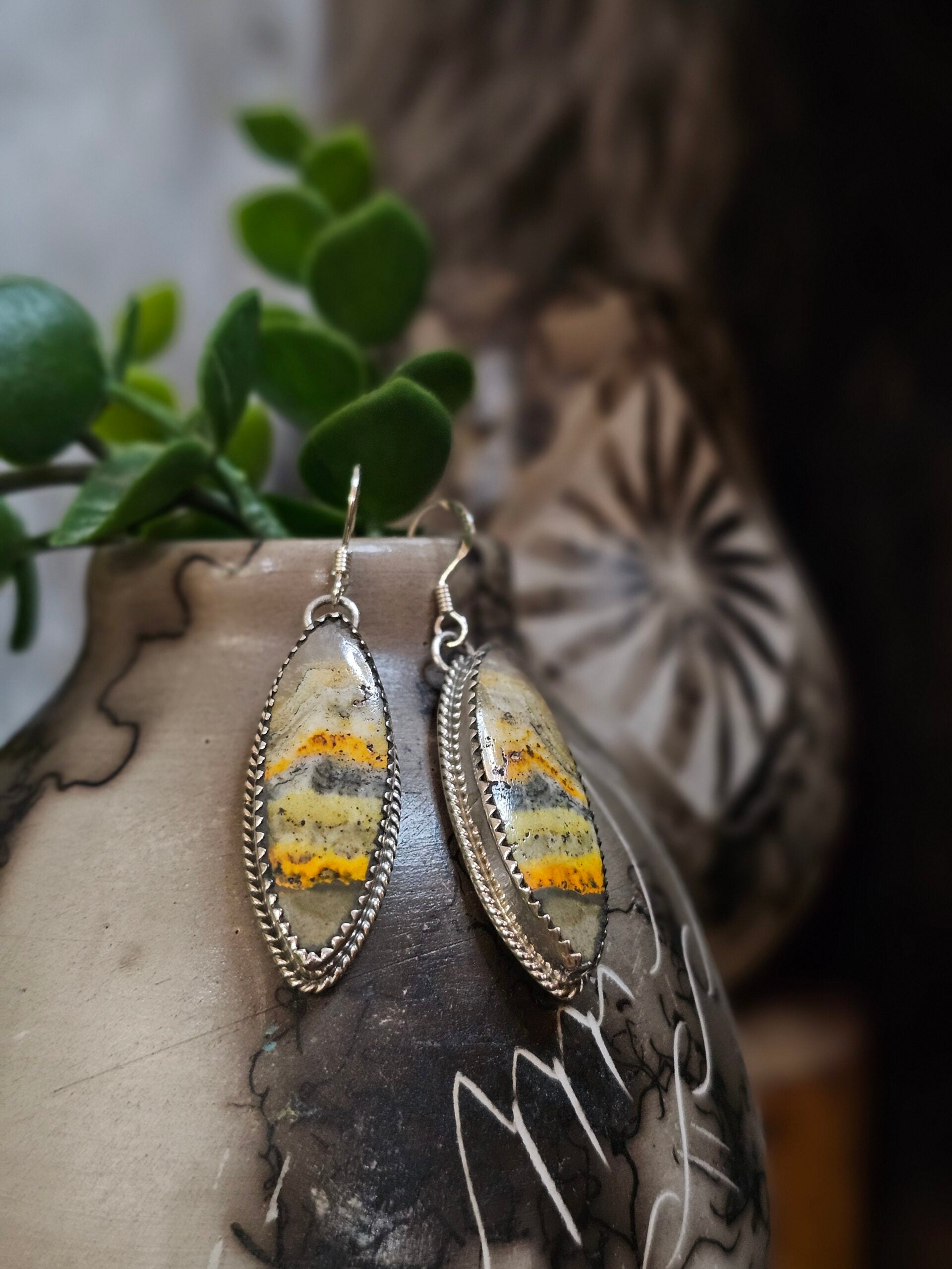 Bumble Bee Jasper Earrings