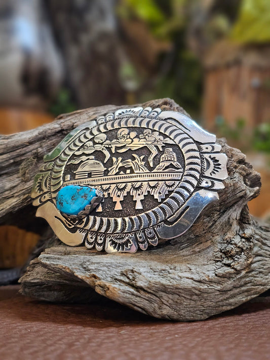 Richard Singer Sleeping Beauty Turquoise Belt Buckle