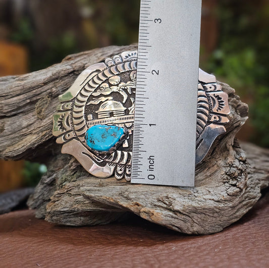 Richard Singer Sleeping Beauty Turquoise Belt Buckle