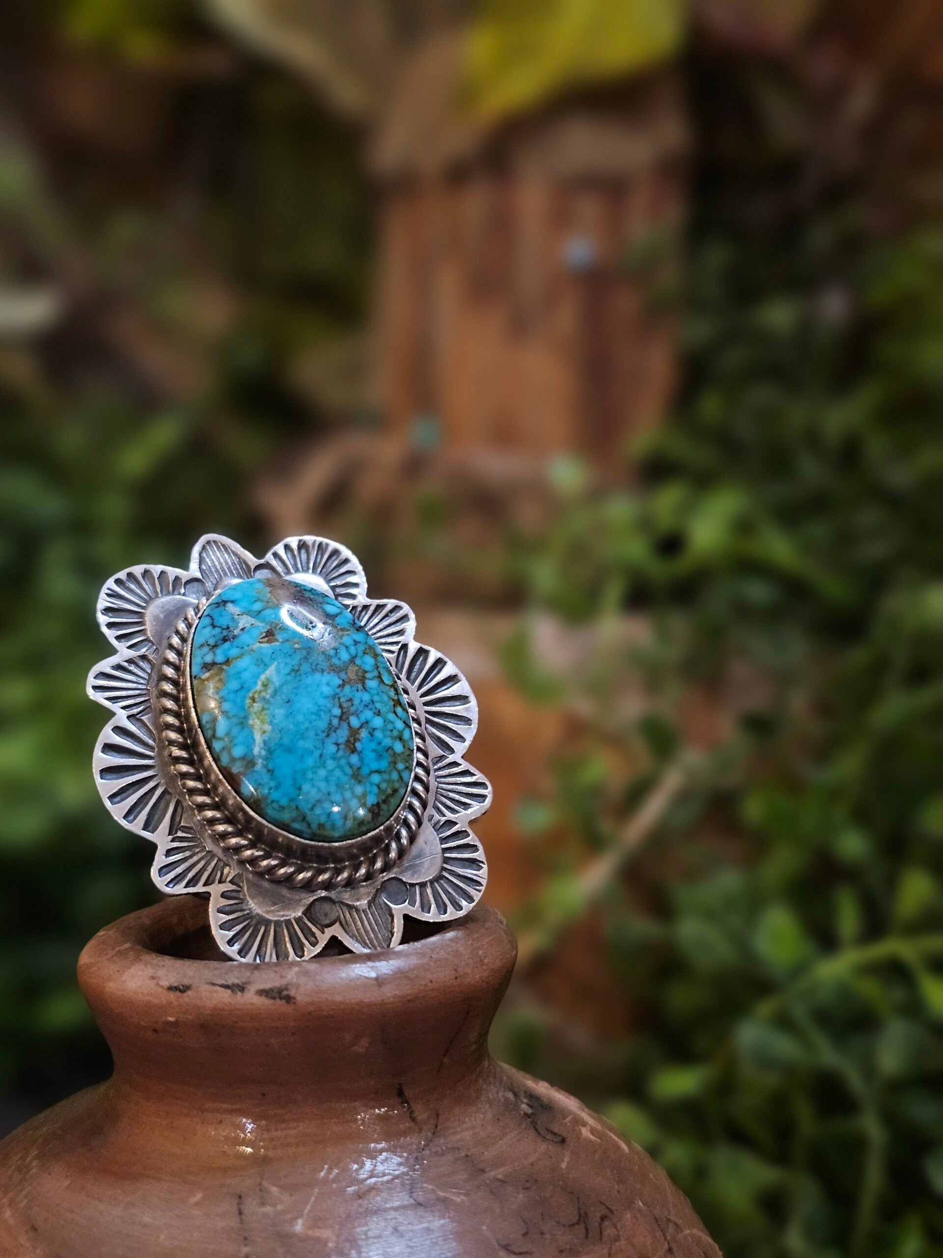 Adjustable Turquoise Mountain Turquoise Ring