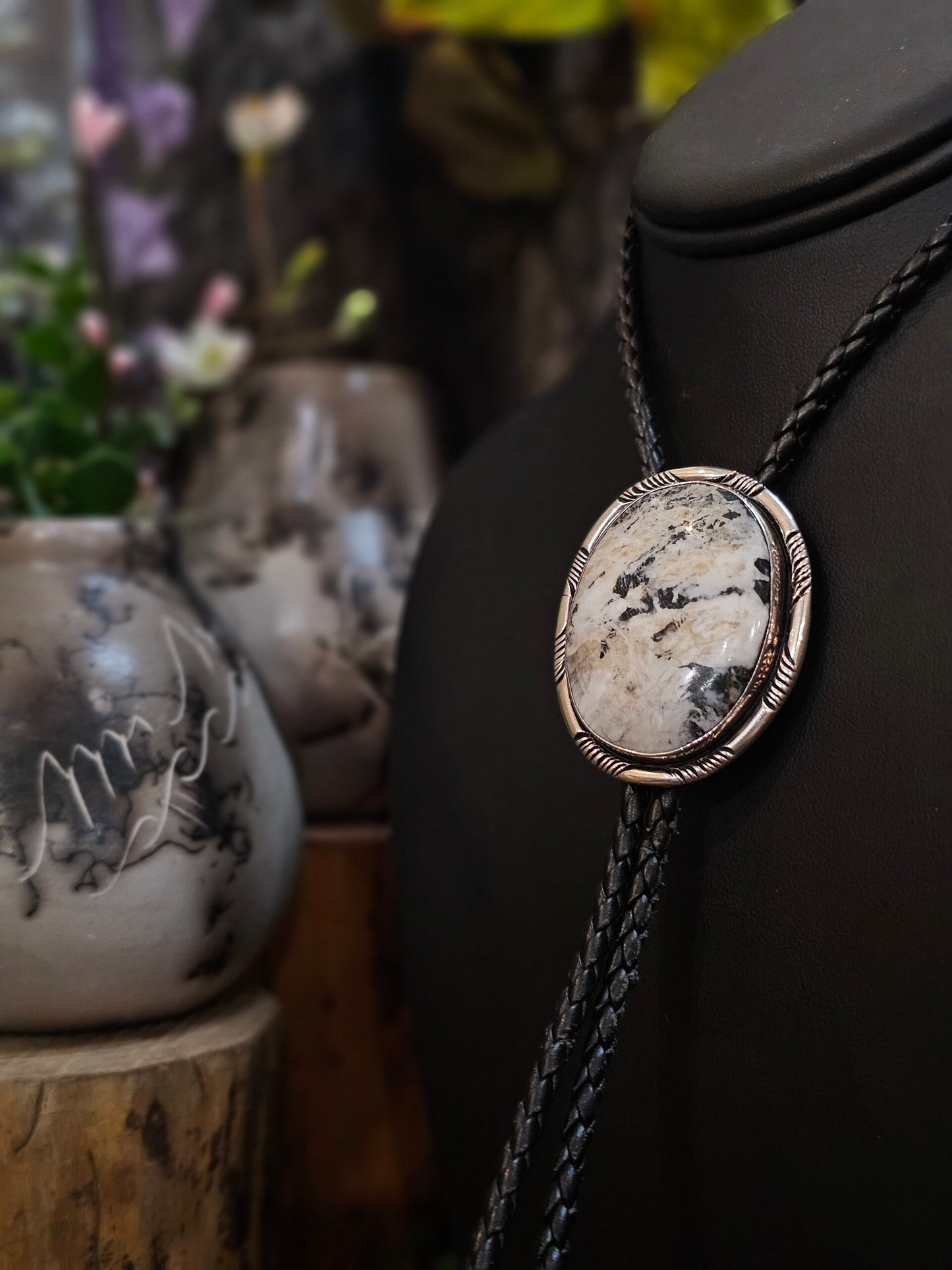 White Buffalo Bolo Tie