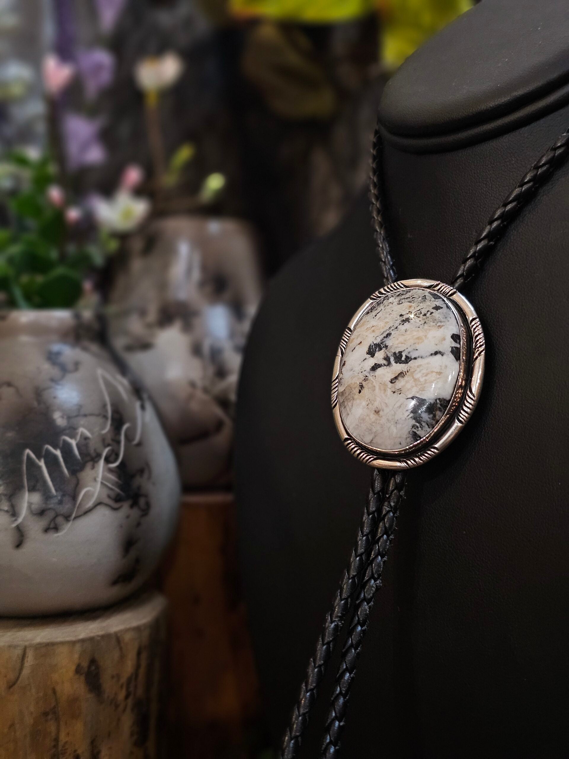 White Buffalo Bolo Tie