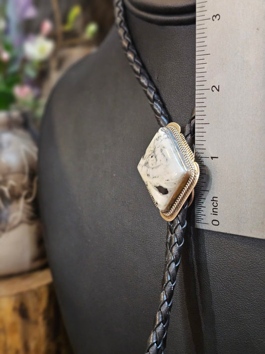 White Buffalo Bolo Tie