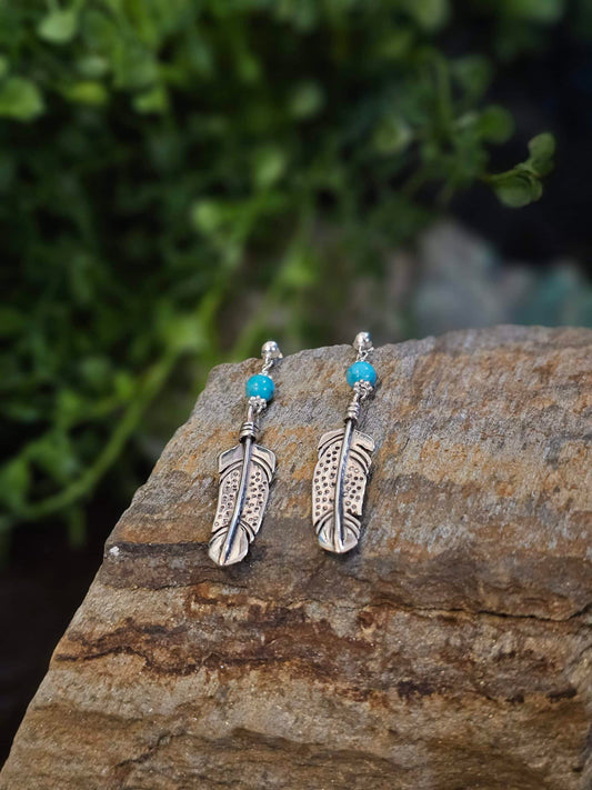 Sleeping Beauty Turquoise Earrings