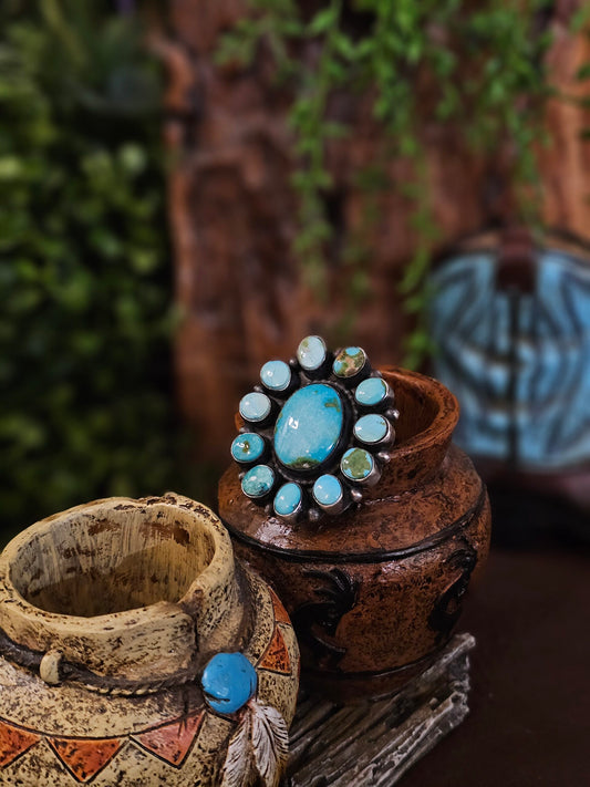 Sierra Nevada Turquoise Ring - Size 9.5