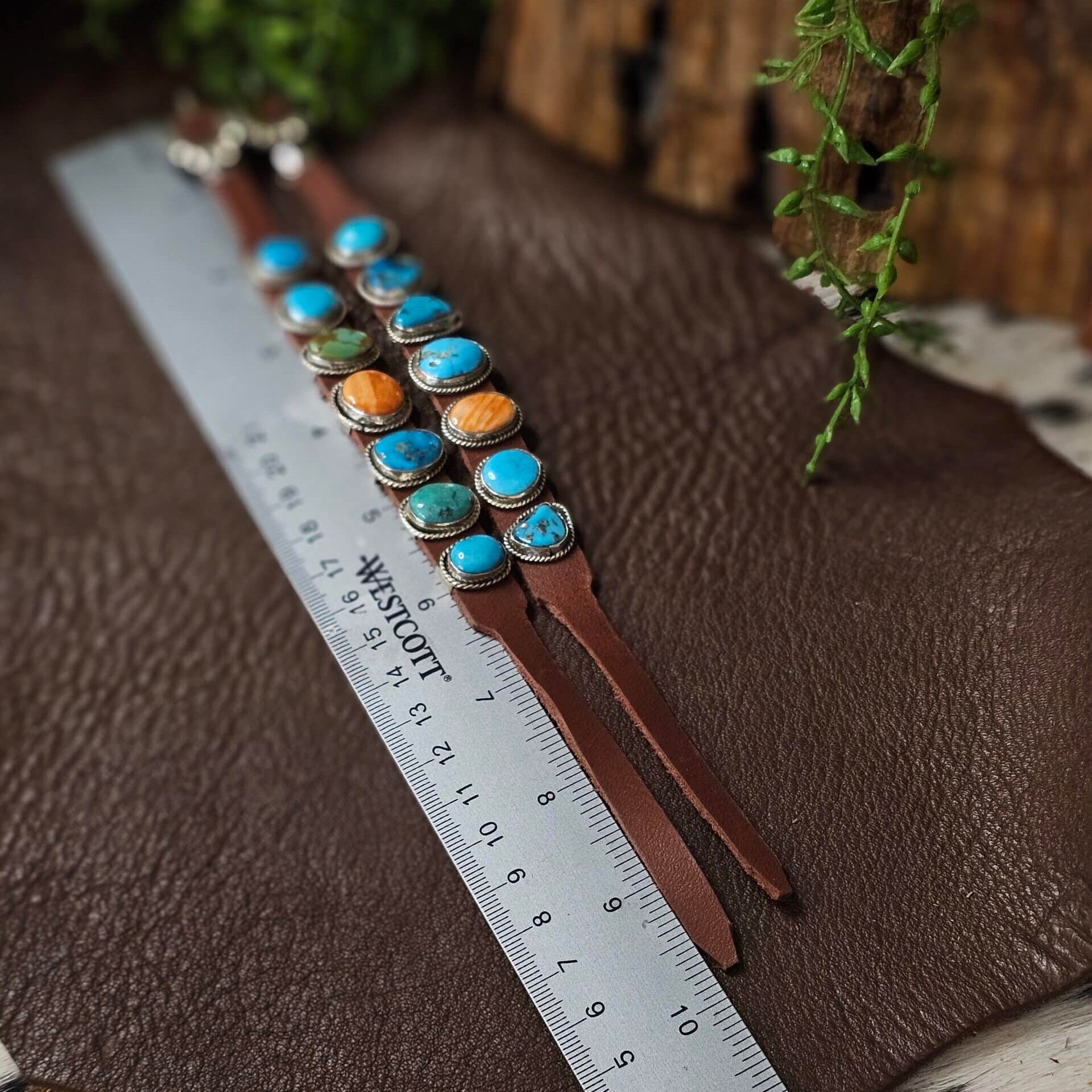 Assorted Stone Bracelet w/ Kingman Turquoise and Spiny Oyster