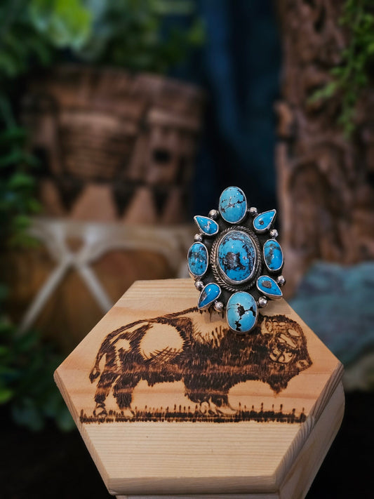 Kingman Turquoise Ring - Size 9