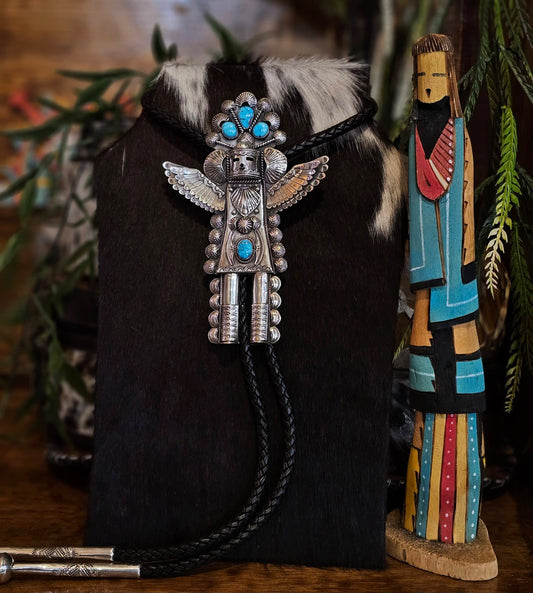 Kingman Turquoise Bolo Tie