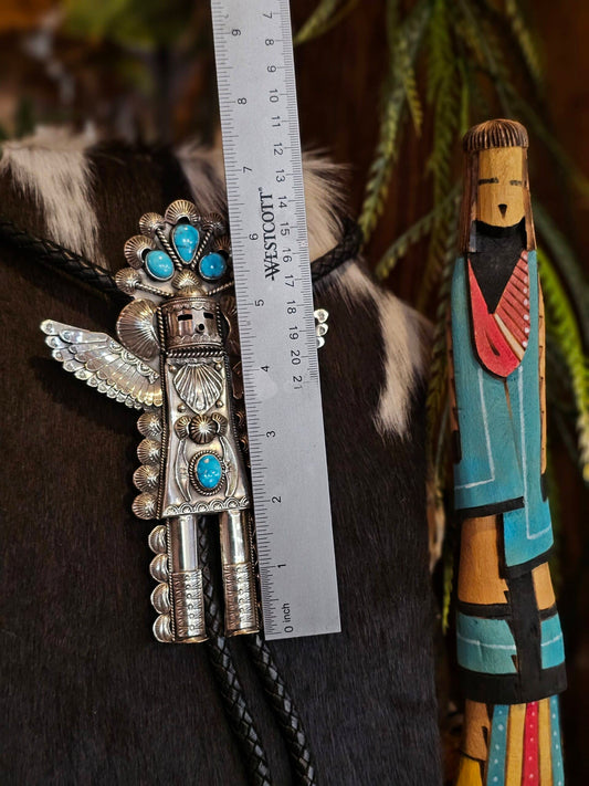 Kingman Turquoise Bolo Tie