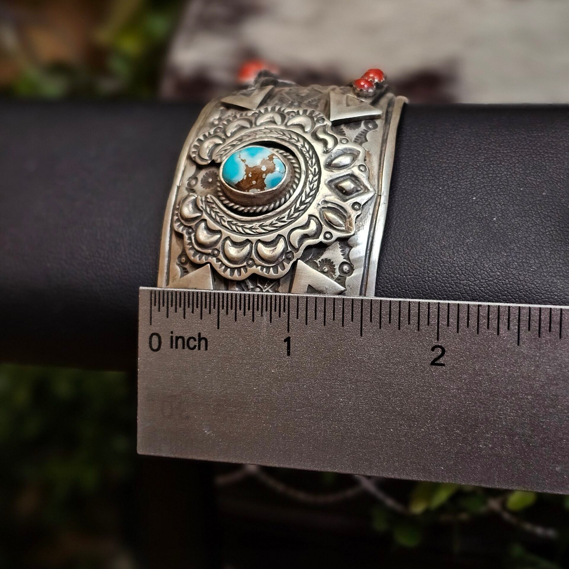 Royston Turquoise Bracelet w/ Coral