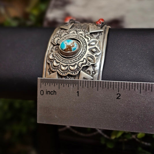Royston Turquoise Bracelet w/ Coral