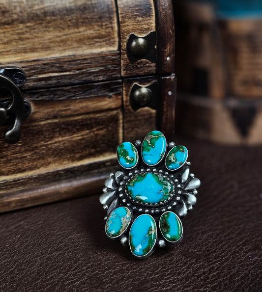 Adjustable Sierra Nevada Turquoise Ring