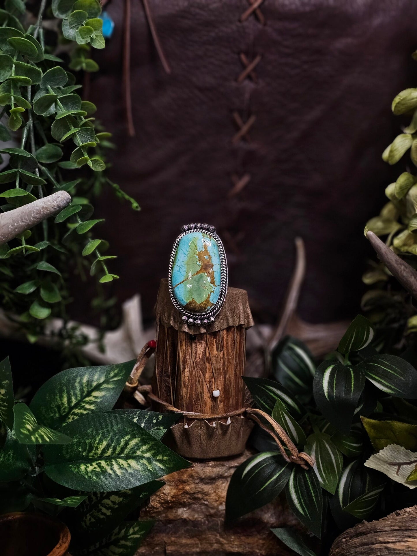 Adjustable Royston Turquoise Ring