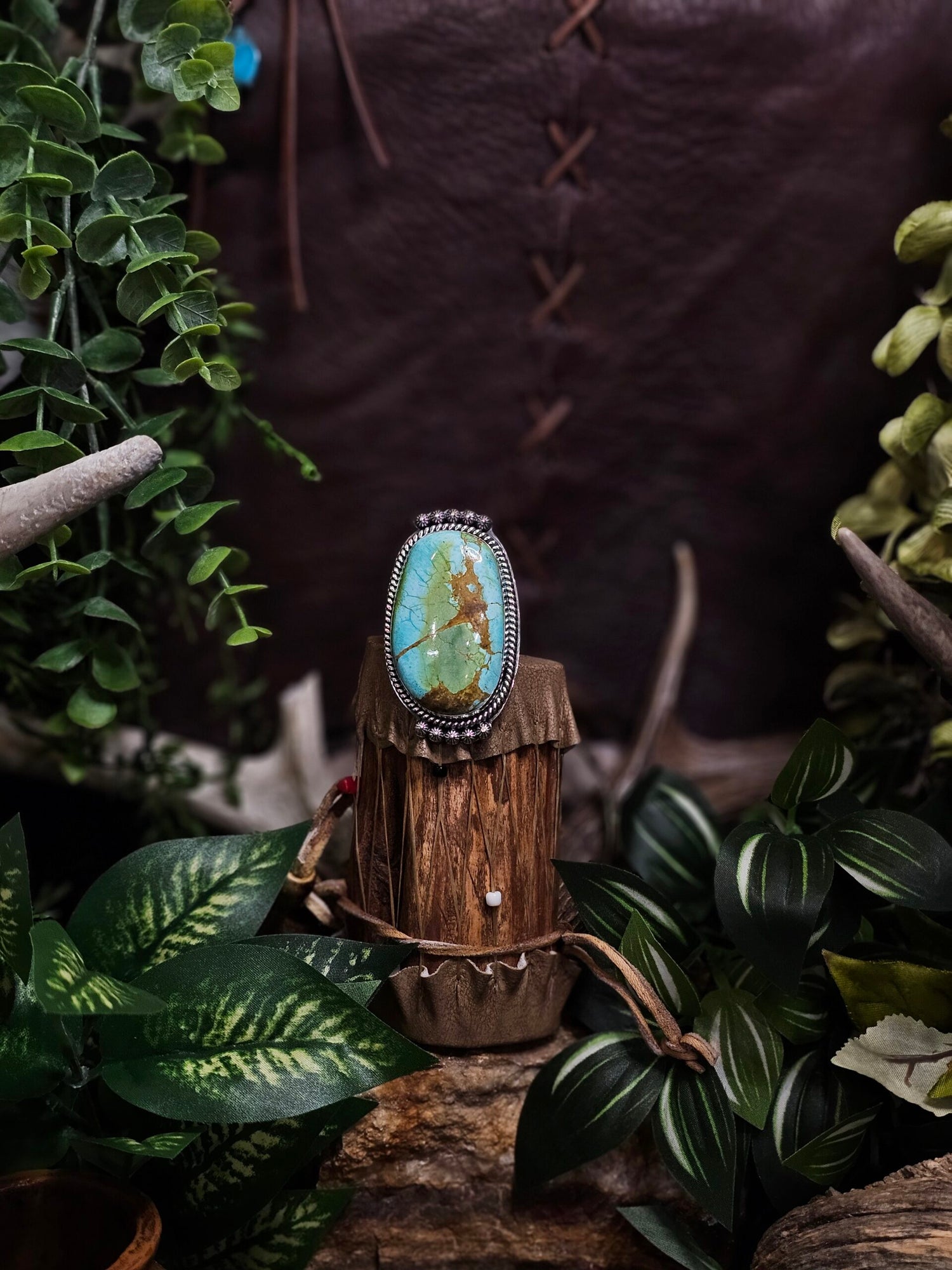 Adjustable Royston Turquoise Ring