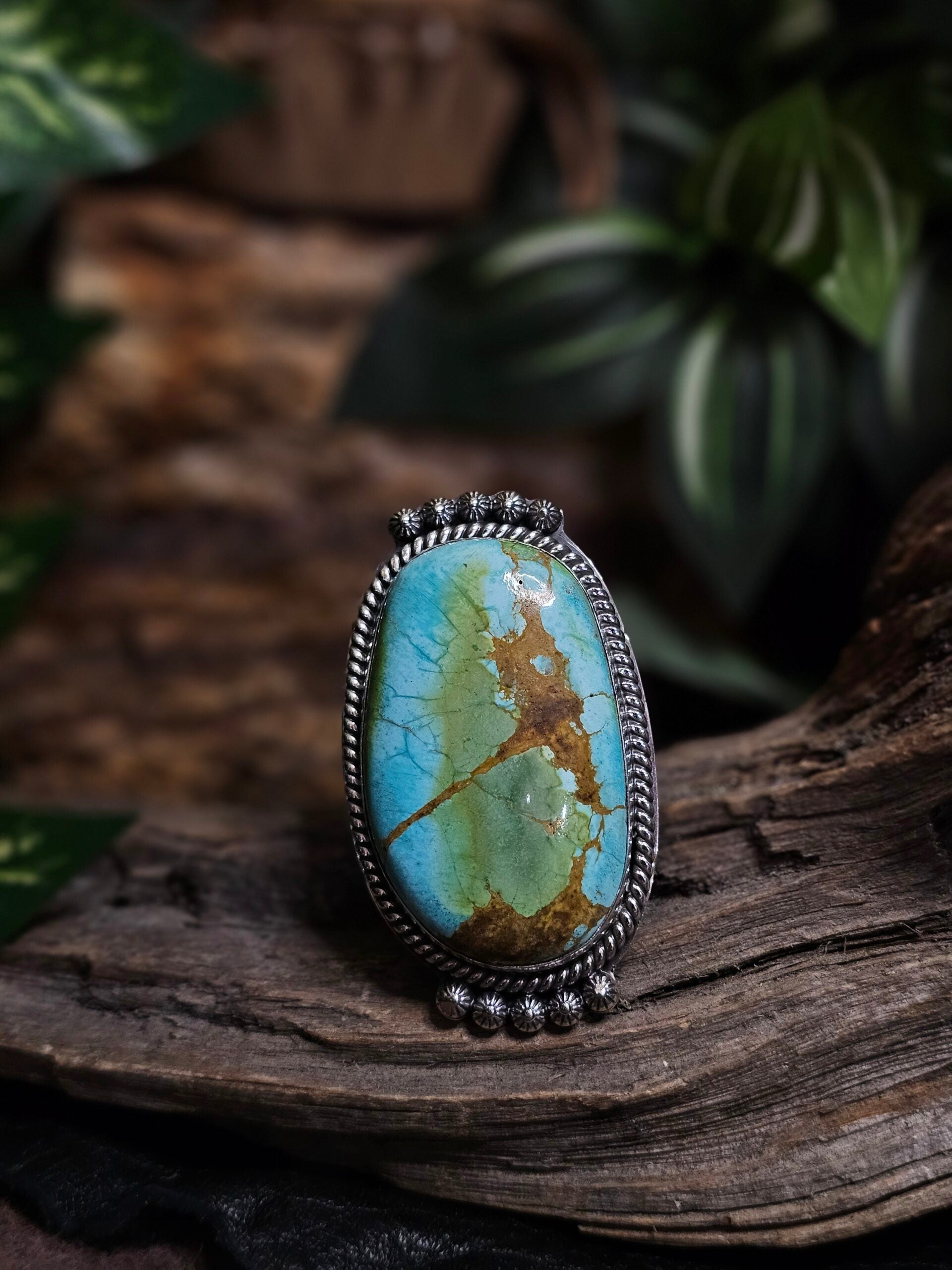 Adjustable Royston Turquoise Ring