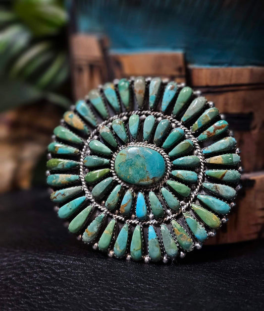 Kingman Turquoise Belt Buckle