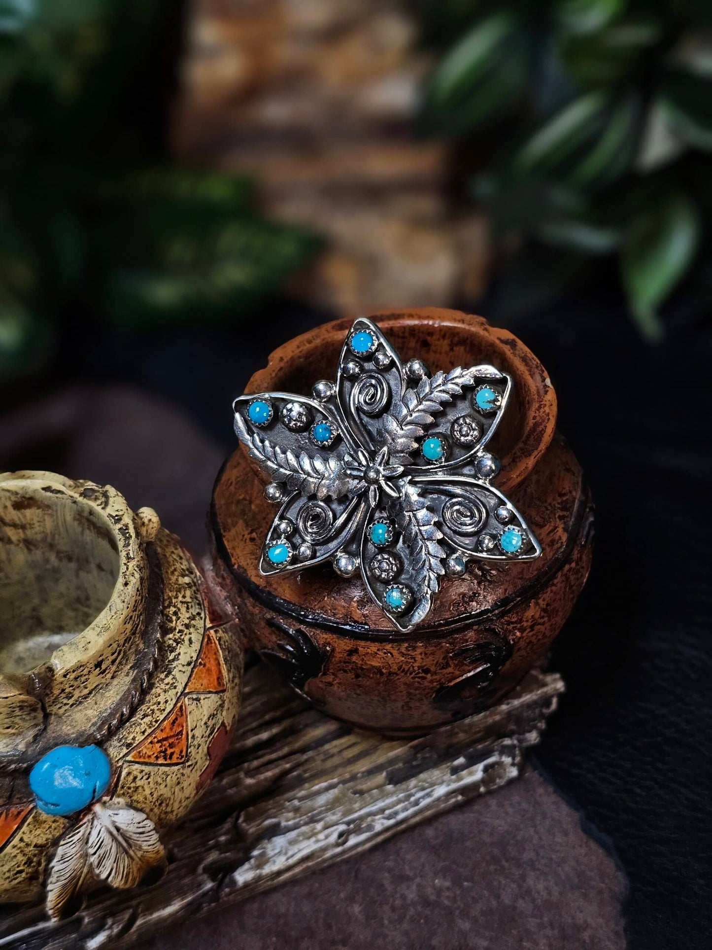 Adjustable Sleeping Beauty Turquoise Ring
