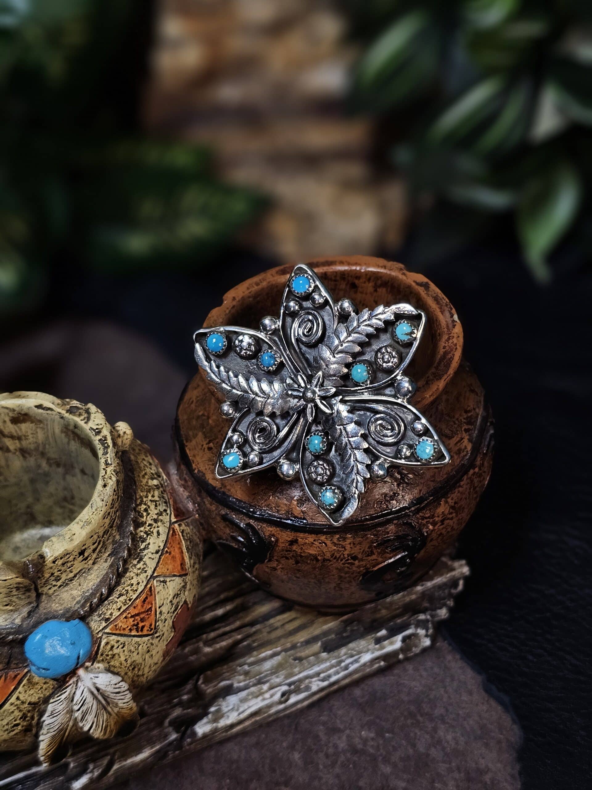 Adjustable Sleeping Beauty Turquoise Ring