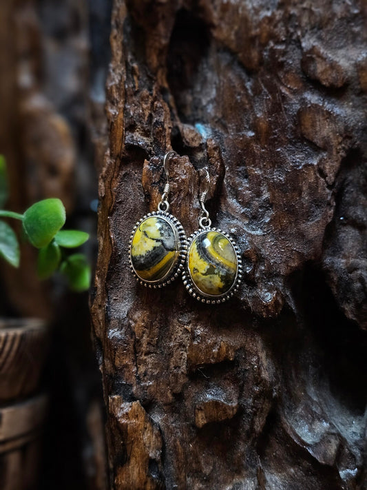 Bumble Bee Jasper Earrings