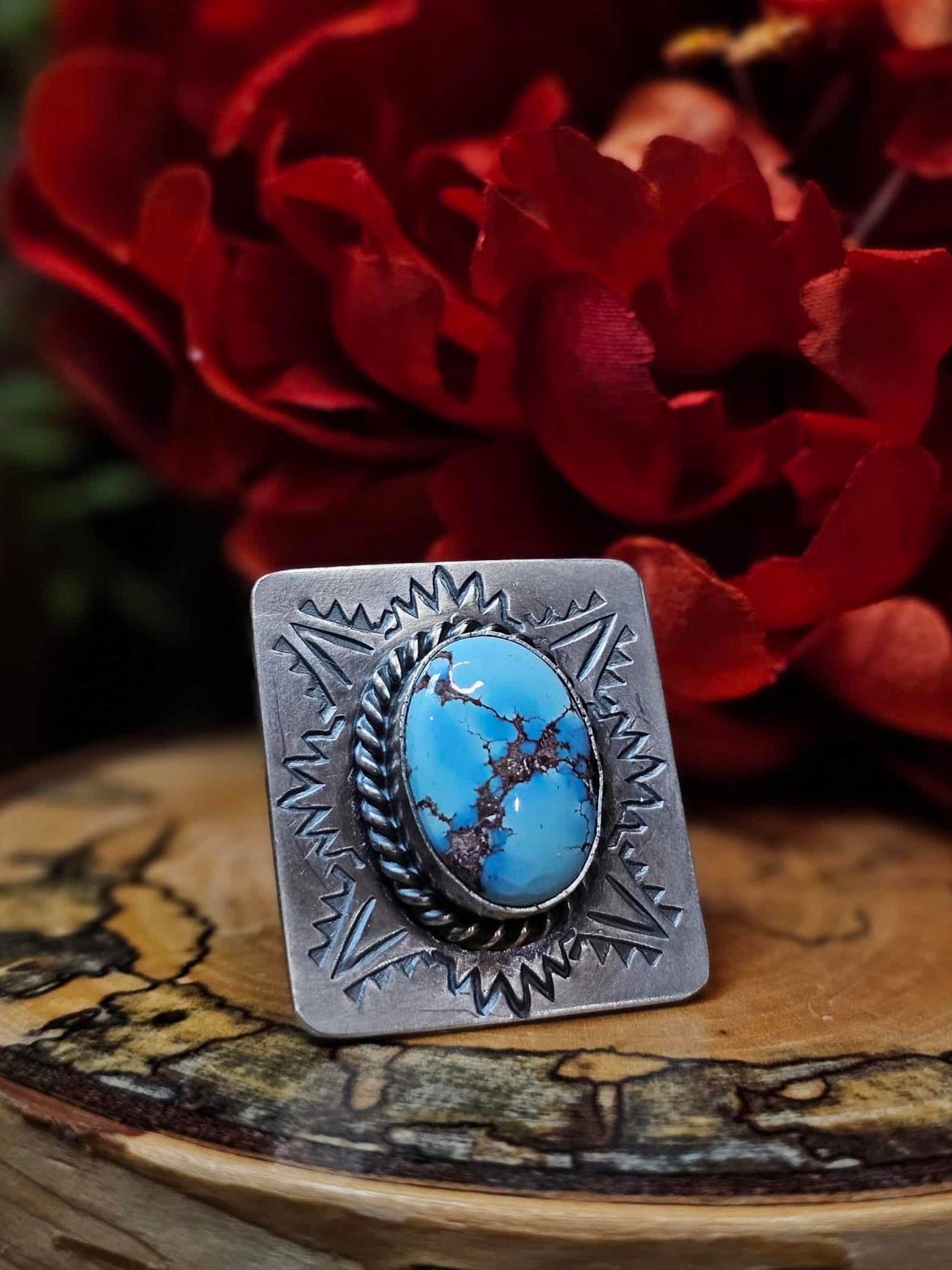 Golden Hills Turquoise Ring - Size 7.5
