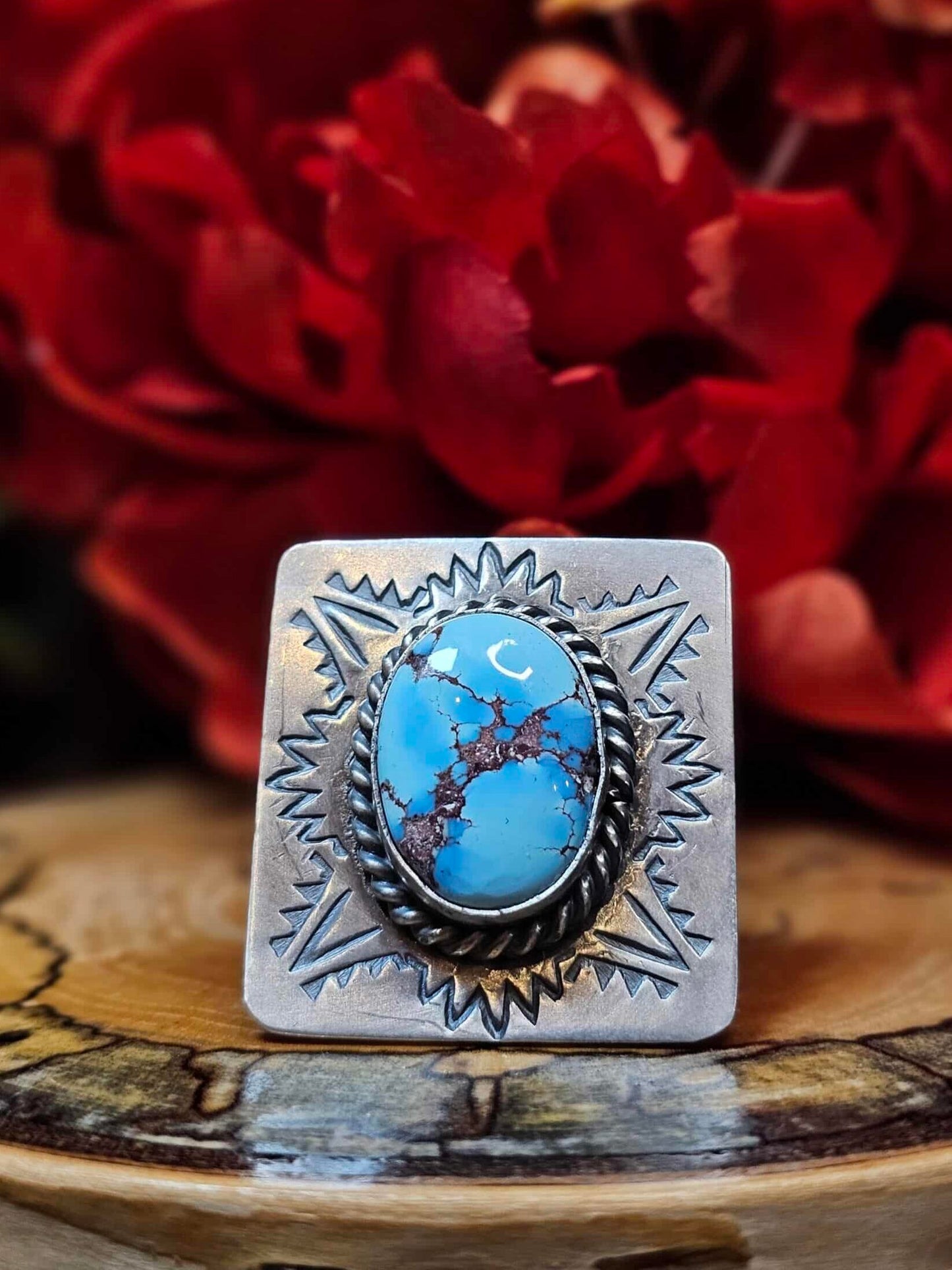 Golden Hills Turquoise Ring - Size 7.5