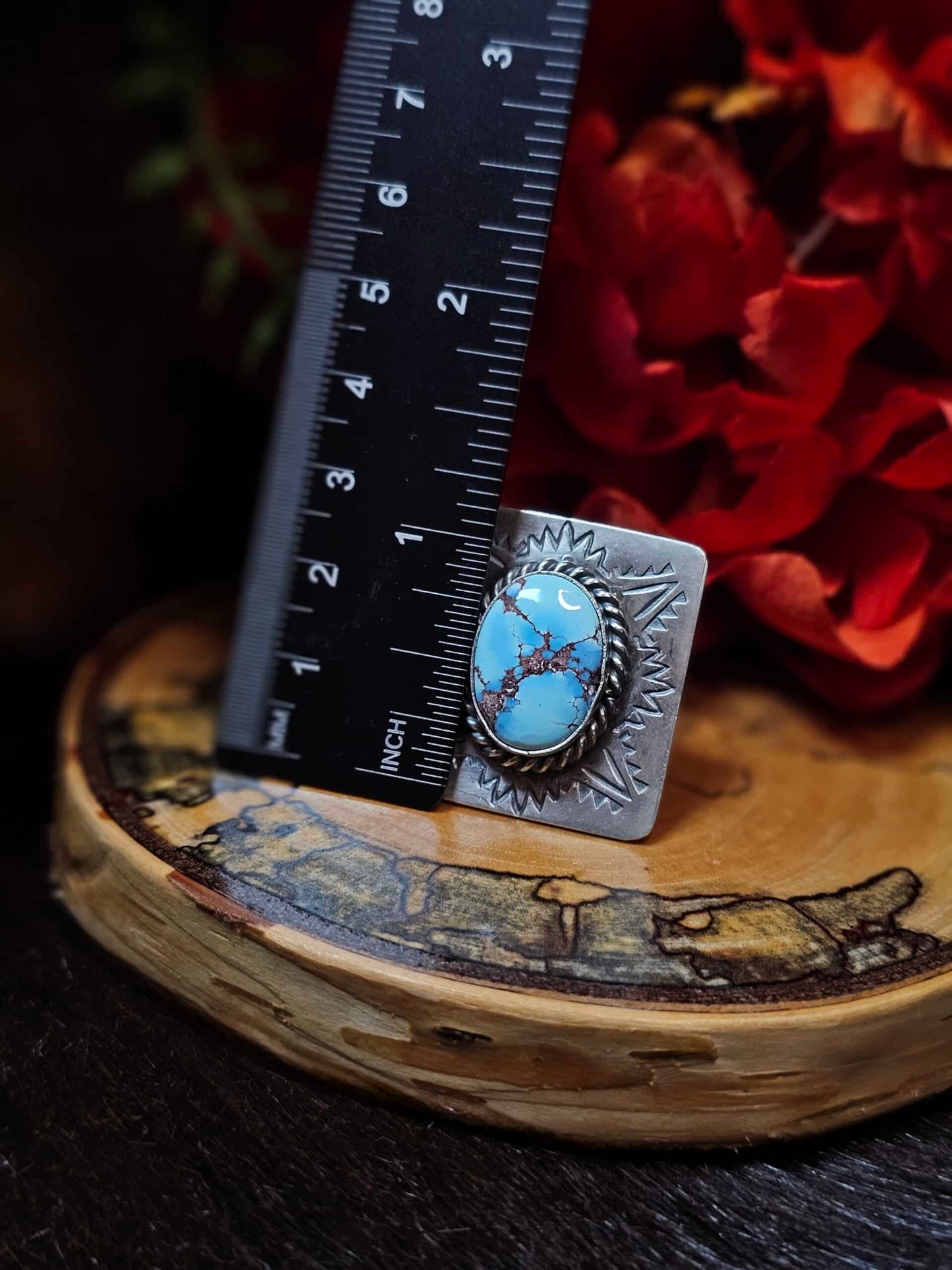 Golden Hills Turquoise Ring - Size 7.5