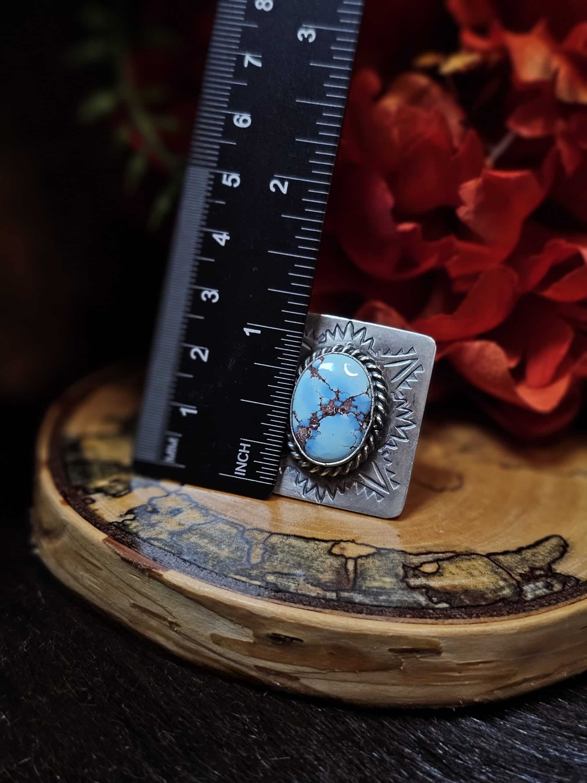 Golden Hills Turquoise Ring - Size 7.5