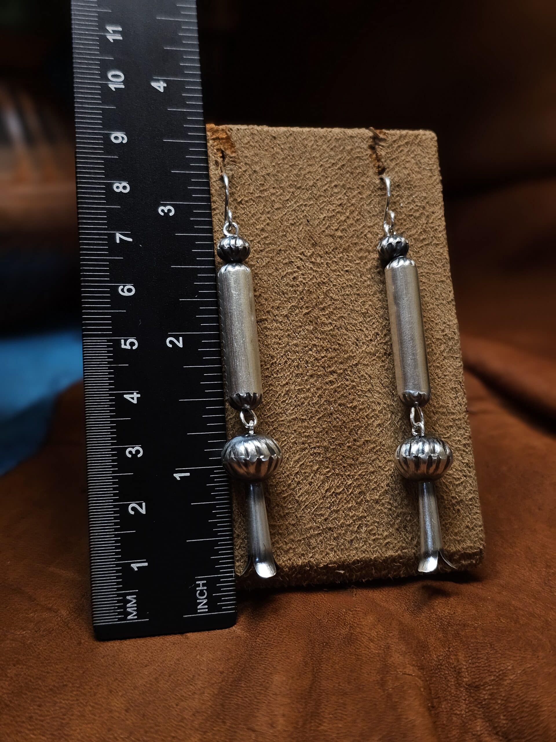 Navajo Pearl Bell Earrings