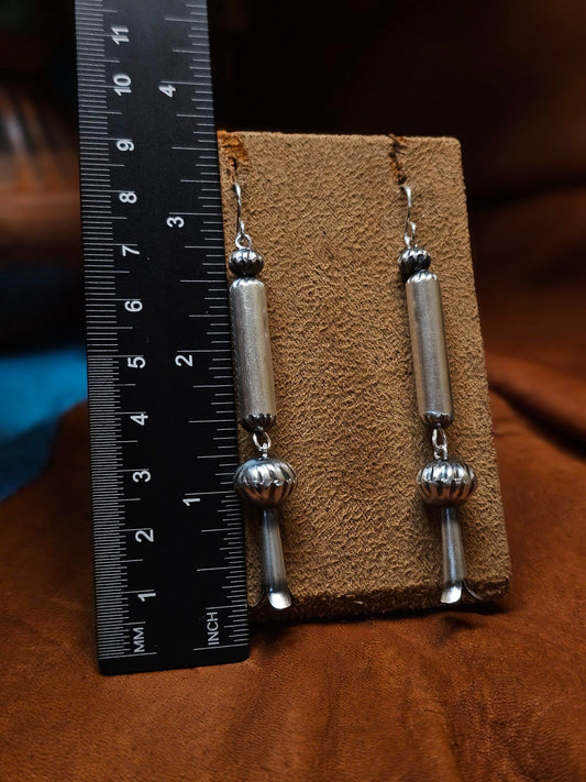 Navajo Pearl Bell Earrings