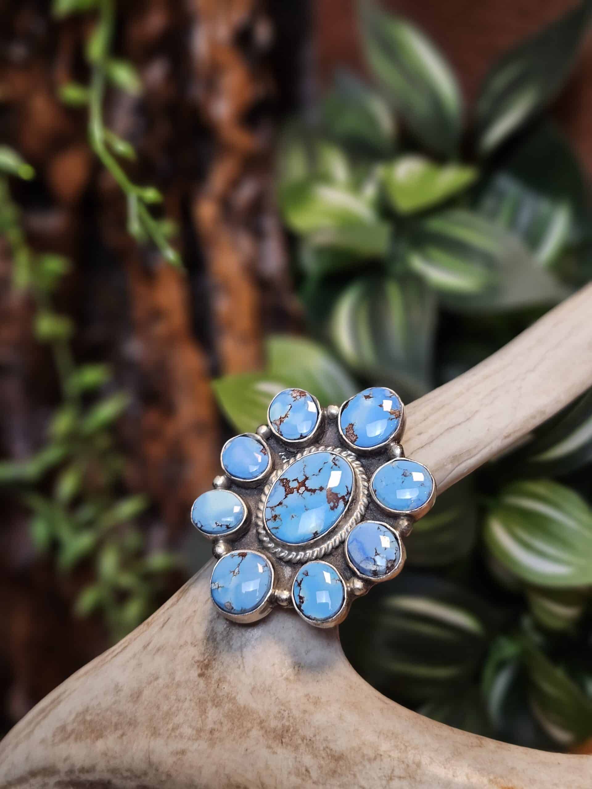 Adjustable Golden Hills Turquoise Ring