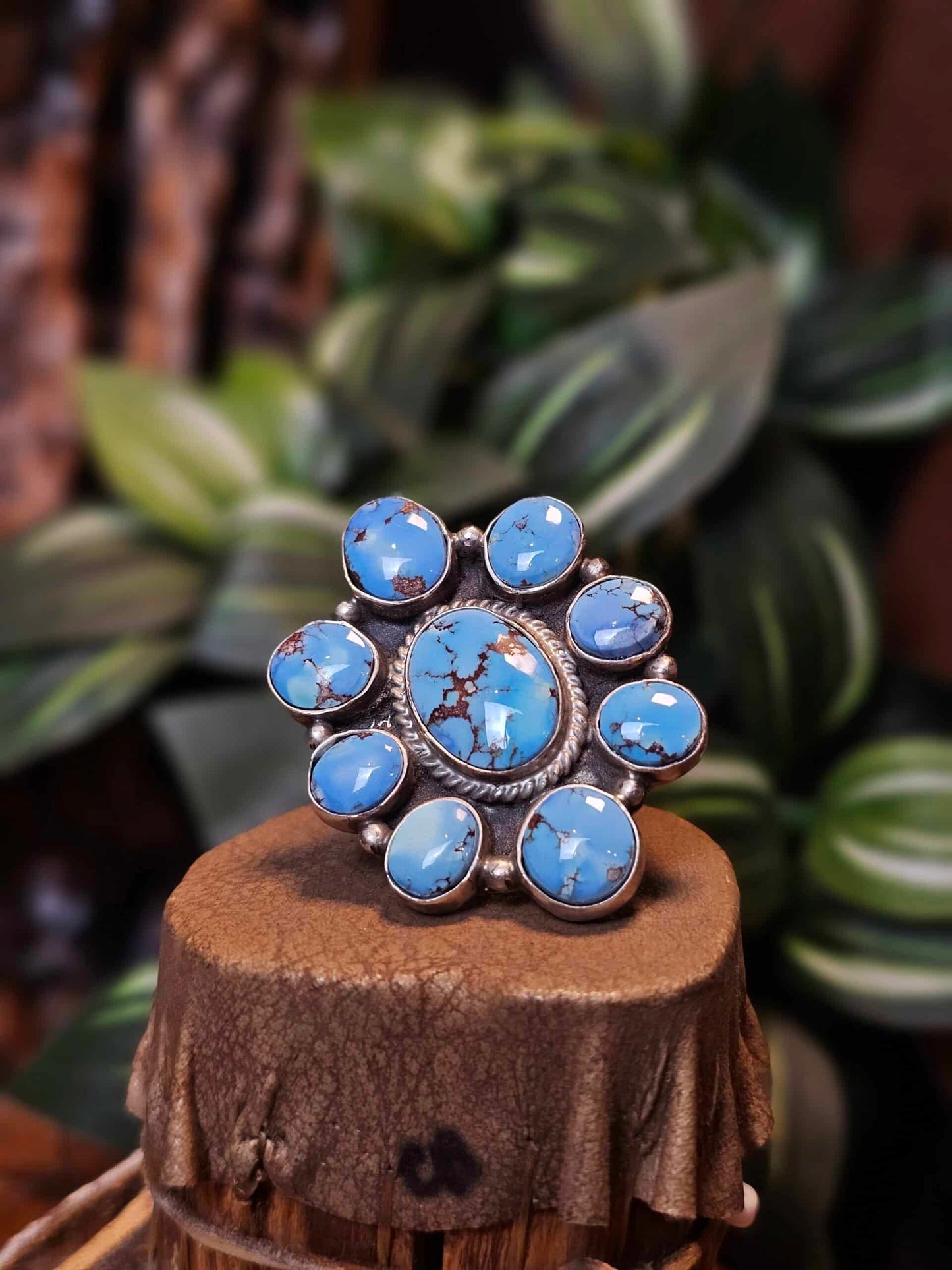 Adjustable Golden Hills Turquoise Ring